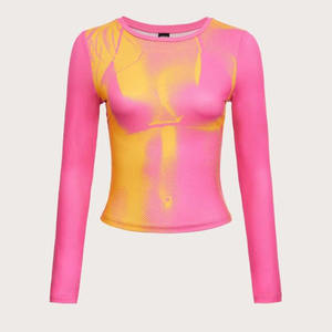 Streetwear Long Sleeve Crop Tee Top <strong>Women</strong> Y2K <strong>Clothes</strong> Style O-neck T Shirt Print <strong>Goth</strong> High Street 2023 Spring Gothic Breathable - Product Image 3