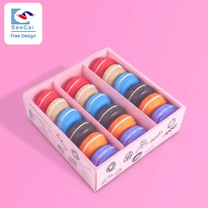 Kotak sensai untuk kotak kue personalisasi kotak makanan penutup akrilik Macarons