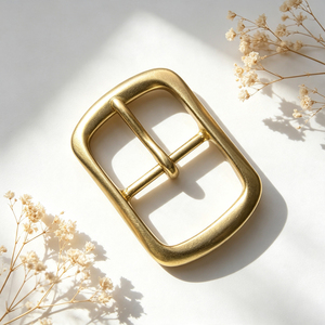 Fashion Brass Roller Buckle, Glossy Finish Strap Adjustment Buckle, Handmade Leather Fitting, Dog <b>Collar</b> & Backpack Hardware - Product Image 5