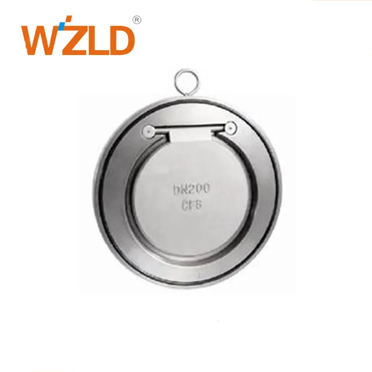 WZLD Wenzhou Factory Stainless Steel Dual Plate Lug 2"~20" Inch Wafer Type Swing Check Valve