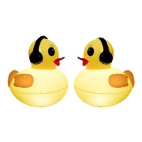 Flotteur de piscine gonflable en PVC imperméable avec cadre de canard lumineux à énergie solaire pour la visualisation et les accessoires de piscine extérieure