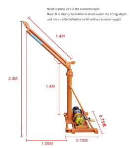Cần Cẩu Di Động Nâng Xây Dựng <span class=keywords><strong>Mini</strong></span> 180Kg Xoay 200 Độ Bán Chạy - Product Image 2