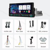 Stereo Mobil Android Diamond Single Din 6,86 Inci Universal, Radio Mobil, CarPlay, WIFI, GPS Navigasi, Pemutar Multimedia