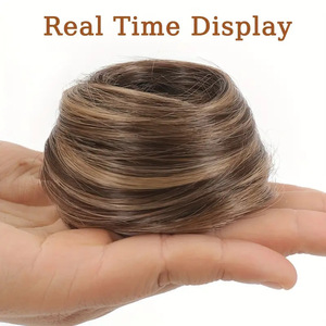 FQ03 Perruque Chignon en Fibre Haute Température, Ligne de Cheveux Naturelle, Style Roulé 7cm, Outil de Coiffure Simulée pour Femmes - Product Image 5