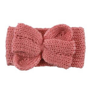 Diadema con lazo <span class=keywords><strong>para</strong></span> recién nacido, gancho de ganchillo <span class=keywords><strong>para</strong></span> bebé, accesorios <span class=keywords><strong>para</strong></span> el cabello de moda, diadema con nudo superior de invierno <span class=keywords><strong>para</strong></span> niños, <span class=keywords><strong>turbante</strong></span> con lazo cálido - Product Image 5