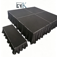 Plateforme de scène en contreplaqué 4 pieds x 4 pieds, podium en aluminium, scène mobile pour mariage, spectacle, exposition, événements musicaux
