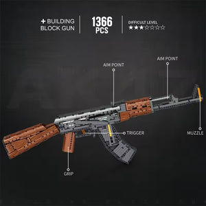 Reobrix 77005 Ensemble de construction mécanique à grande échelle pour adultes avec blocs de construction de pistolet de 83 cm de longueur - Product Image 3