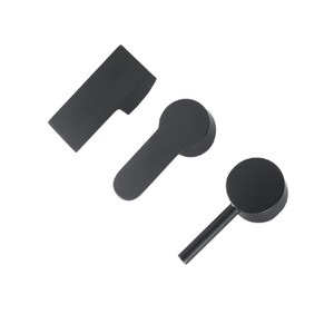 Manija de Grifo de Agua Fría y Caliente de Aleación de Zinc Negra, Accesorios para Lavabo de Baño, Núcleo de Válvula de 35 mm y 40 mm - Product Image 1