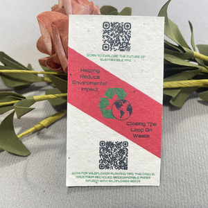 Customiztation Logo In Ấn Handmade Hoa Hạt Giống Giấy Thẻ Kinh Doanh Cảm Ơn Bạn Giấy Thân Thiện Với Môi Phân Hủy Sinh Học Với Hạt Giống - Product Image 4