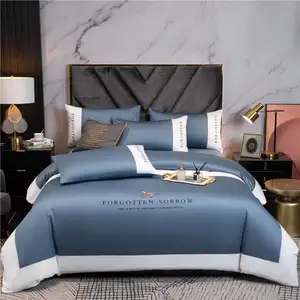 Factory hot sale household products clip vintage print of sheets bedding set bed 4Pcs Pillowcase duvet cover bed sheet