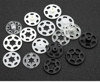 Presse à coudre transparente blanche Boutons pression en plastique 2 parties Design carré Taille 6mm 10mm 15mm 18mm Résine de nylon décorative lavable