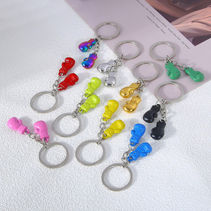 พวงกุญแจรูปนวมชกมวย 3 มิติ, จี้โลหะรูปนวมชกมวย, ของขวัญอุปกรณ์เสริมสำหรับนักมวยและนักกีฬา - Product Image 4