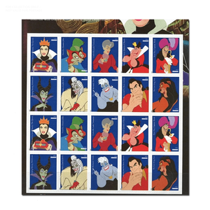 En gros Étiquettes décoratives anti-contrefaçon USA à thème personnage de dessin animé, type timbres-poste pour carnet, pour collection uniquement - Product Image 1