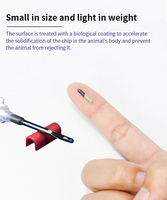 Nueva Etiqueta RFID Implantable de Plástico CASHT G-101 Dual FDX-B/HDX para Cerdos, Compatible con Lectores ISO para Ganadería Internacional