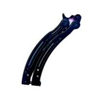 Couteau de chasse pliant portable, style papillon, non tranchant, sûr, pratique, tendance, pour l'entraînement et la mode des adolescents, très vendu