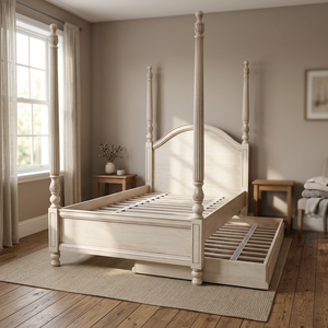 Diseño clásico vintage blanco de color litera cama con póster cama hecha de madera - Product Image 3