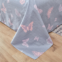 Ensemble de literie brossé en microfibre douce, fournisseur d'usine, ensemble de draps imprimés, 4 pièces en microfibre