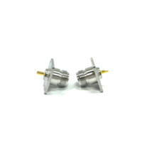 Adaptateur de câble coaxial RF N femelle bride montage sur panneau Jack 4 trous soudure tasse châssis Rf connecteur