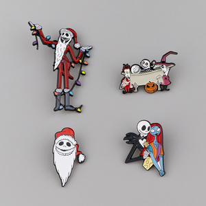 The Nightmare Before Christmas Jack Emaille Pins Klassieke Cartoon Film Reversspeldjes Badges op Rugzak Kerstcadeaus Accessoires - Product Image 3