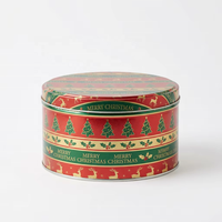 Boîte en métal rectangulaire dorée élégante pour Noël, conteneur métallique de vacances avec couvercle à charnière pour cadeaux artisanaux de boulangerie et de fêtes