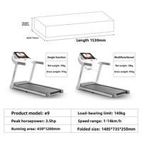 Tapis roulant électrique pliable de grande taille pour la maison, protection intelligente des genoux avec absorption des chocs, moteur 3,5 CV, inclinaison automatique, vitesse 10-15 km/h, salle de sport