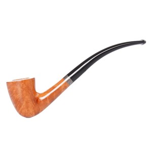 Muxiang Briarwood Smoking Pipe Bent Type Red Flame Finish 3mm Mouthpiece Tobacco Pipe For Men - Product Image 2