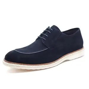 Fasion men's classic dress shoes Office suede Leather Walking shoes Soft cowhide men's casual shoes
