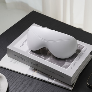 Eye Massager With Constant Temperature Hot Cold Compress Dual Eye Protection Rhythmic Vibration <b>Bluetooth</b> Music White To Black - Product Image 1