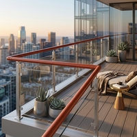 Système de balustrade en verre moderne en acier inoxydable 304 pour balcon, terrasse, escalier, pont