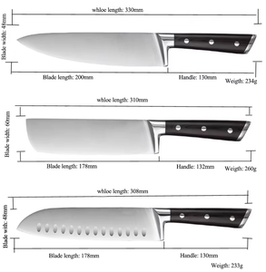 Juego de cuchillos de cocina de 3 piezas superventas en línea, diseño chino moderno de acero inoxidable de alta calidad para comida de Chef - Product Image 6