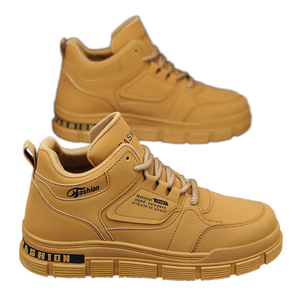 Botas para Hombre, Nuevas Botas de Otoño con Cordones, Estilo Casual, Plataforma, con Parte Superior de PU, Botines a la Moda que Combinan con Todo - Product Image 1