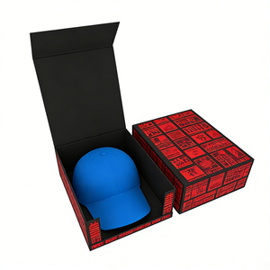 Boîte d'emballage <span class=keywords><strong>rigide</strong></span> en carton pour chapeaux, chaussettes, couleur argent, blanc, noir, marron foncé, beige, crème, cyan, faible MOQ - Product Image 1