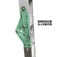 Échelle pliante en aluminium léger en forme de A, pratique pour une utilisation domestique avec des colonnes élargies, échelle de type I