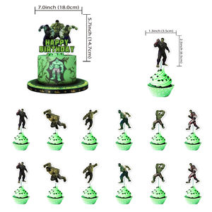 Superhéroe <span class=keywords><strong>Hulk</strong></span> tema Fiesta decoración globos Banner pastel Topper Baby Shower <span class=keywords><strong>para</strong></span> niños suministros de fiesta de cumpleaños juguetes regalos - Product Image 5