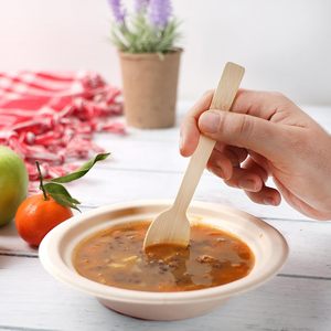 Không Chất Thải 170Mm Sinh Thái Tre Bữa Ăn Tối Muỗng Dùng Một Lần Dao Kéo Cho Nhà Hàng Phục Vụ Và Takeaway Bữa Ăn Hộp - Product Image 1