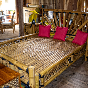 Cama Tradicional de Bambú Dekor Asia con Diseño Moderno y Apariencia Antigua Modelo BF 08 Muebles de Dormitorio - Product Image 1