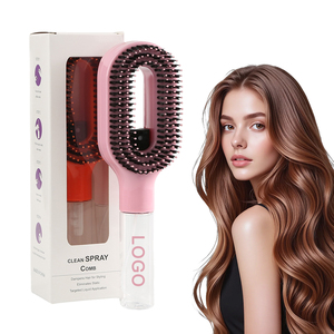 Cepillo Desenredante 2 en 1 con Pulverizador Recargable y Logotipo Personalizado, Cepillo <span class=keywords><strong>para</strong></span> Cabello con un Clic, Antiestático, Anti-Frizz, <span class=keywords><strong>para</strong></span> Cabello Encrespado - Product Image 2