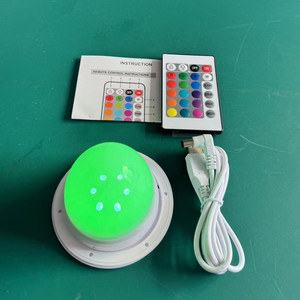 ฐานหลอดไฟ LED RGB พร้อมรีโมทคอนโทรล สำหรับโคมไฟพิมพ์ <span class=keywords><strong>3</strong></span> มิติ DIY <span class=keywords><strong>งาน</strong></span>ฝีมือ โคมไฟกลางคืนพิมพ์ <span class=keywords><strong>3</strong></span> มิติ พร้อมสาย USB - Product Image 5