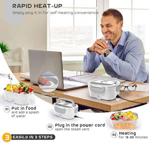 Boîte à lunch électrique portable en acier inoxydable 110v/12v, chauffe-repas, Electrica Portatil - Product Image 4