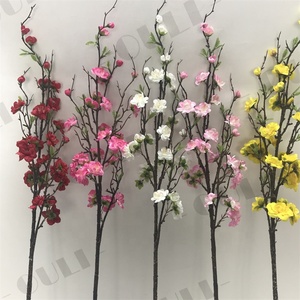 Prêt à l'emploi U-3210 soie artificielle <span class=keywords><strong>tige</strong></span> unique fleurs <span class=keywords><strong>de</strong></span> <span class=keywords><strong>cerisier</strong></span> suspendues arbre pour décoration <span class=keywords><strong>de</strong></span> mariage à la maison - Product Image 5