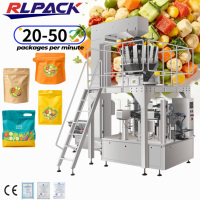 Machine de remplissage rotative électrique numérique pour granulés, système d'emballage Doypack pour sachets de noix et aliments solides, pour sacs à fond plat