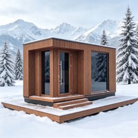 Cabina de Sauna para Exteriores en Climas Fríos con Estructura Flotante Anticorrosiva, Sauna Comercial Grande