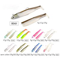 Yousya Offre Spéciale multicolore en forme de T PVC réaliste tête de plomb crochet en métal dur Sidewinder méné leurre de pêche pour la truite basse