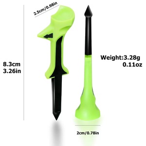<b>Golf</b> Tee 10 Degree Plastic Durable Training Accessory For <b>Golf</b> Practice Orange Green Black White Color Options - Product Image 3