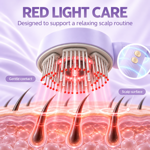 Peine Masajeador de Cuero Cabelludo Portátil con Luz Roja y Microcorriente, Cepillo Desmontable Impermeable para Cuidado del Cabello en Casa o Salón - Product Image 3