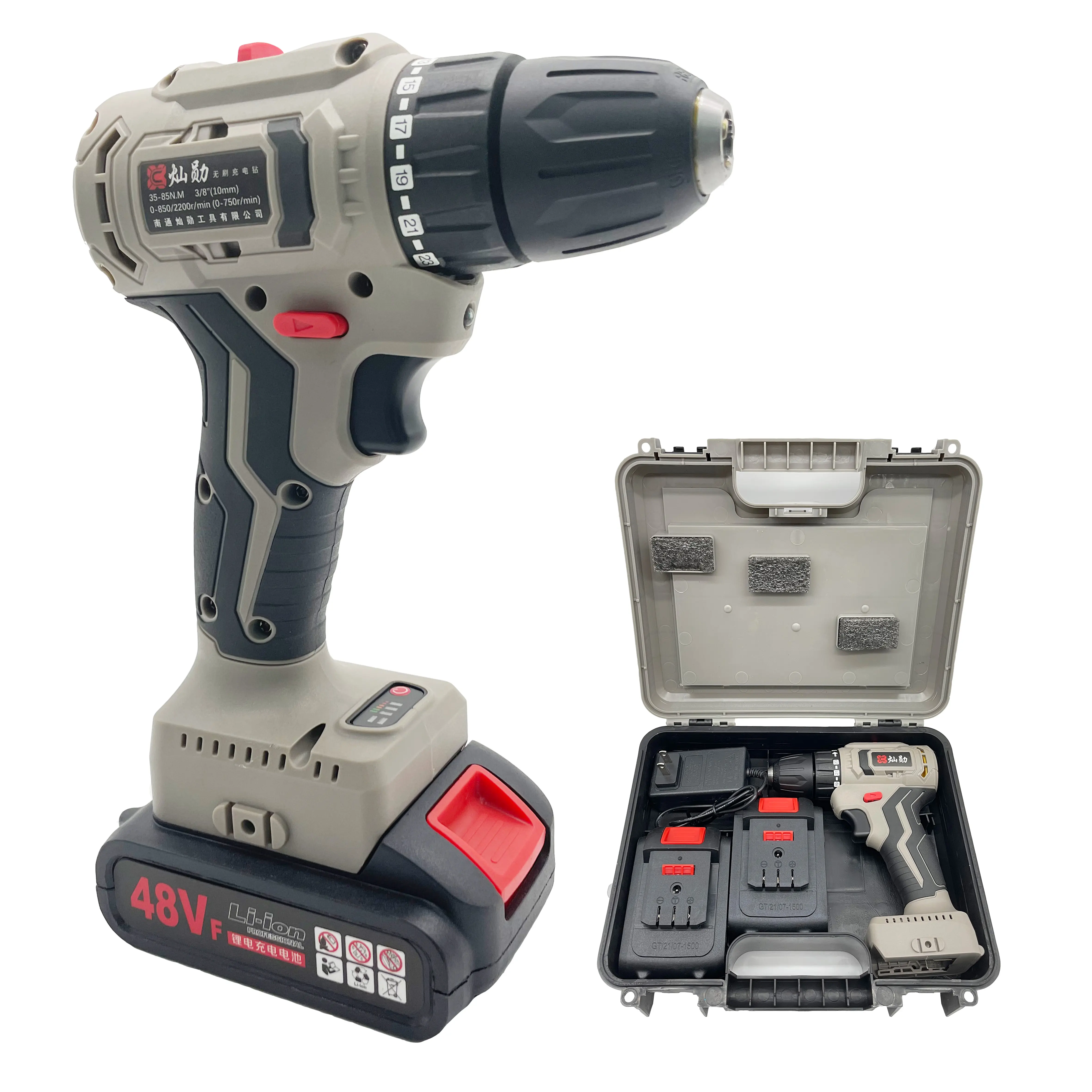 Professional 48V Cordless Brushless Motor Driver Electric Screwdriver Drill With High Power