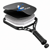 Raquette de pickleball en fibre de carbone T700 de luxe Lingjun, 16 mm, raquette professionnelle, norme USAPA, entraînement pour enfants, logo personnalisé