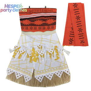 HESPER Wholesale <b>Halloween</b> Moana Princess Cosplay Costume for Girls Featuring <b>Wig</b> Fancy Dress for Echo Elsa and TV Characters - Product Image 2