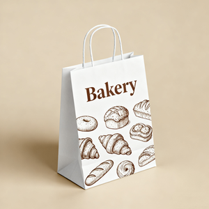 Bolsas de Papel Kraft Reciclables Personalizadas, Biodegradables, Marrones y Blancas, con Asas Retorcidas, Impresas con su Propio Logotipo - Product Image 6