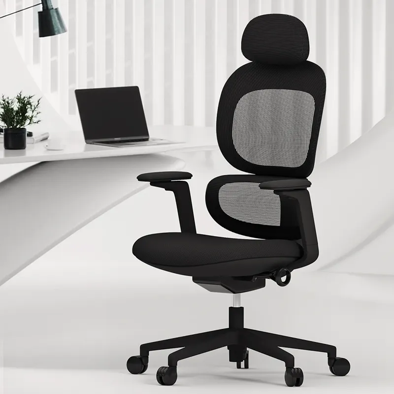 File arkalıklı ofis koltuğu üretici Modern yönetici yönetici ergonomik döner ofis koltuğu sırt desteği